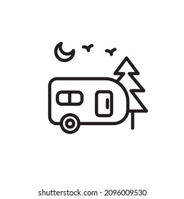 TRAILER PARK Icon In Vector. Logotype