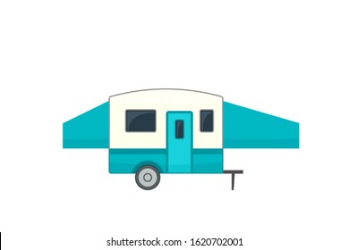 Trailer Pop-up icon. Clipart image isolated on white background svg