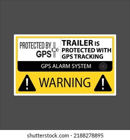 El remolque está protegido con seguimiento GPS. Protegido por GPS. Vehículo GPS Sticker Anti Theft Seguimiento Vehículo Aviso de seguridad Alarma de seguridad Vehículo vehículo Decal. Aviso de advertencia de seguridad de alarma de GPS