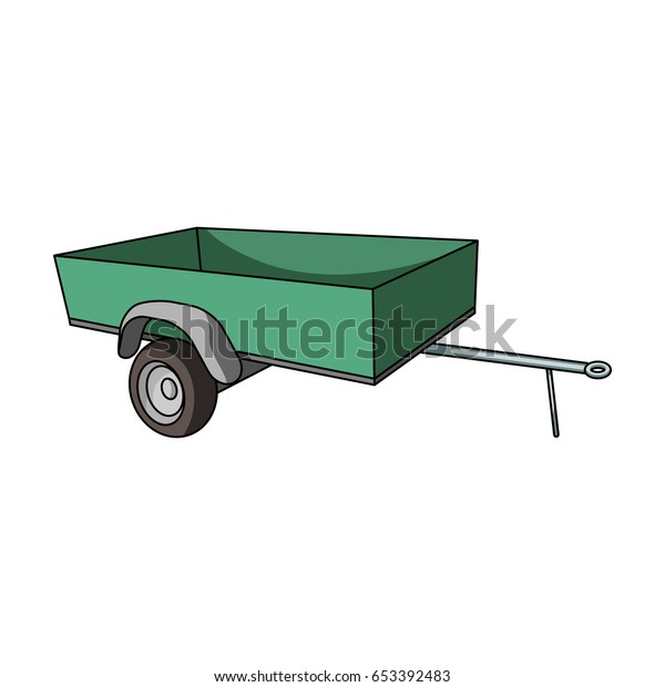 Trailer with sides for the\
car.Car single icon in cartoon style vector symbol stock\
illustration web.