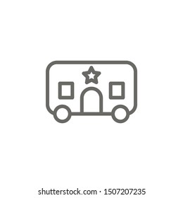 Trailer, star icon. Element of theater icon. Thin line icon