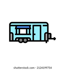 trailer transport color icon vector. trailer transport sign. isolated symbol illustration