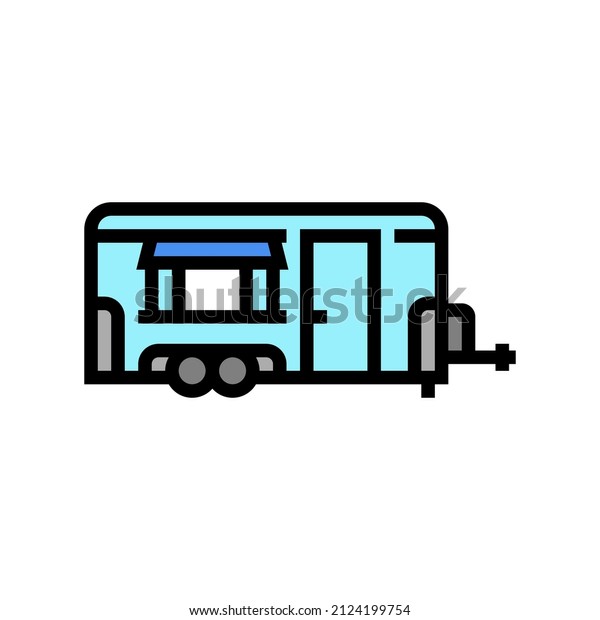 trailer transport color icon vector.\
trailer transport sign. isolated symbol\
illustration