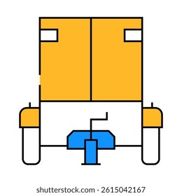 trailer transport vehicle line icon vector. trailer transport vehicle sign. isolated symbol illustration