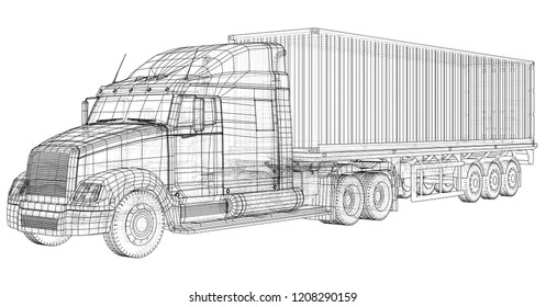 Similar Images, Stock Photos & Vectors of Vector dump truck. Tipper