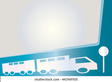 Trailer truck background with space for you text and graphic