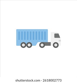 Trailer Truck flat Icon. Trailer Truck flat illustration