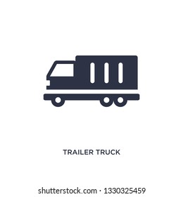 trailer truck icon. Simple element illustration from airport terminal concept. trailer truck editable symbol design on white background. Can be use for web and mobile.