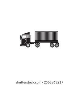 trailer truck icon symbol sign vector
