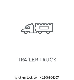 Trailer Truck linear icon. Trailer Truck concept stroke symbol design. Thin graphic elements vector illustration, outline pattern on a white background, eps 10.