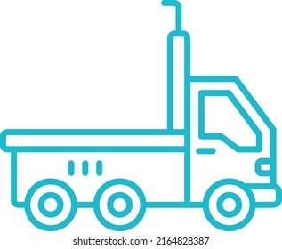 Trailer Truck vector icon. Can be used for printing, mobile and web applications.