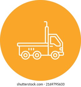 Trailer Truck vector icon. Can be used for printing, mobile and web applications.