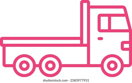 Trailer Truck vector icon. Can be used for printing, mobile and web applications.