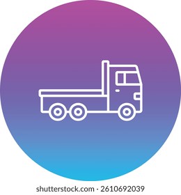 Trailer Truck vector icon. Can be used for printing, mobile and web applications.