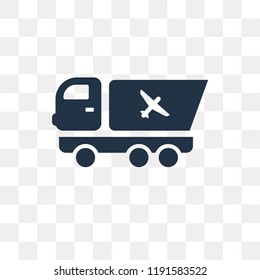 Trailer Truck vector icon isolated on transparent background, Trailer Truck transparency concept can be used web and mobile