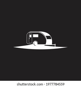 Trailer or van park vector logo template