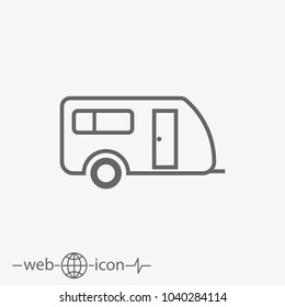 trailer vector icon