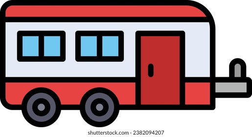 Trailer vector icon. Can be used for printing, mobile and web applications.