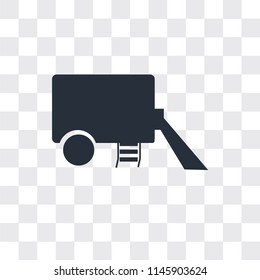 Trailer vector icon isolated on transparent background, Trailer logo concept