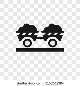 Trailer vector icon isolated on transparent background, Trailer logo concept