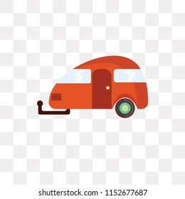 Trailer vector icon isolated on transparent background, Trailer logo concept