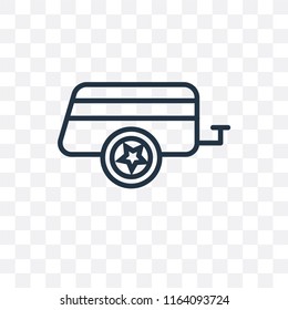 Trailer vector icon isolated on transparent background, Trailer logo concept