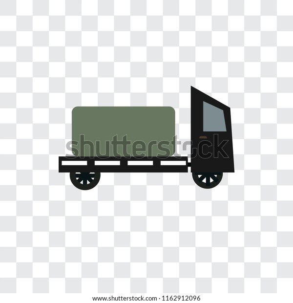 Trailer vector icon isolated on transparent\
background, Trailer logo\
concept