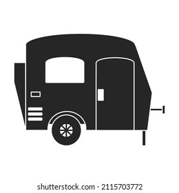 Trailer vector icon.Black vector icon isolated on white background trailer.