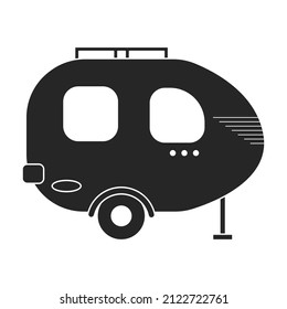 Trailer vector icon.Black vector icon isolated on white background trailer.