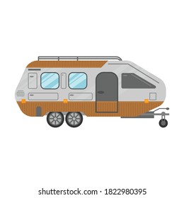 Trailer vector icon.Cartoon vector icon isolated on white background trailer.