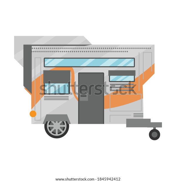 Trailer vector icon.Cartoon vector icon isolated\
on white background\
trailer.