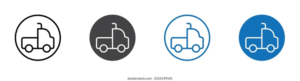 Trailor-Symbol einzeln auf weißem Hintergrund, Vektorsatz