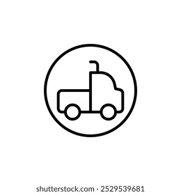 Ícone Trailor Vetor fino definido