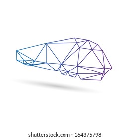 Train abstract isolated on a white backgrounds, vector illustration