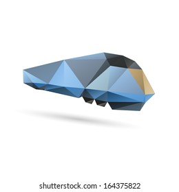 Train abstract isolated on a white backgrounds, vector illustration
