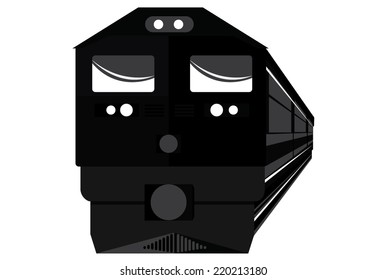  train in abstract style back and white