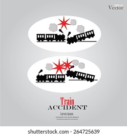 Train Accident . Vector Illustration.