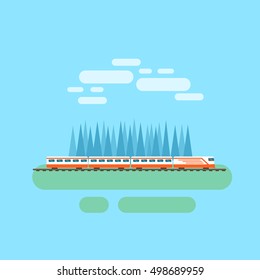 Train against forest