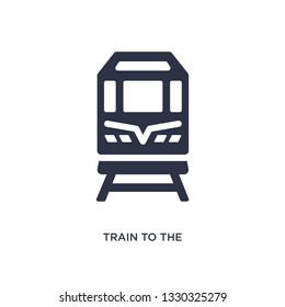 train to the airport icon. Simple element illustration from airport terminal concept. train to the airport editable symbol design on white background. Can be use for web and mobile.