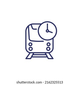 train arrival time or subway schedule line icon