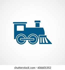 Train Baby Toy Blue Flat Icon On White Background