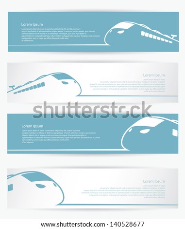 Train banners - vector illustration