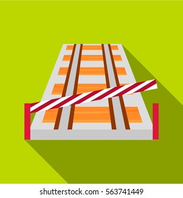 Train barrier icon. Flat illustration of train barrier vector icon for web design