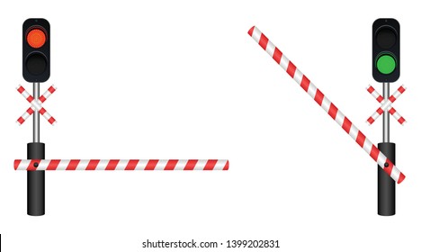 Train barrier vector design illustration isolated on white background