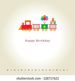 train birthday card