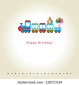 Train Birthday Card