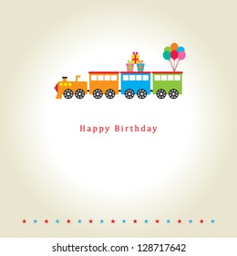 train birthday card