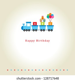 train birthday card