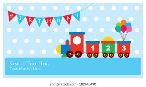 Train Birthday Greeting Card