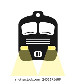 Train black icon. Subway silhouette front vector icon. Public transport for passengers vector. City transport train black icon.